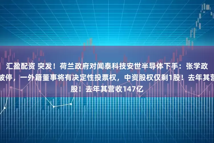 汇盈配资 突发!荷兰政府对闻泰科技安世半导体下手:张学政董事职务被停,一外籍董事将有决定性投票权,中资股权仅剩1股!去年其营收147亿